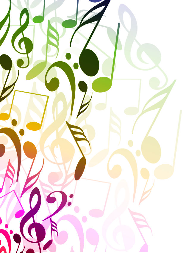 free vector Abstract Background with Tunes Vector Illustration